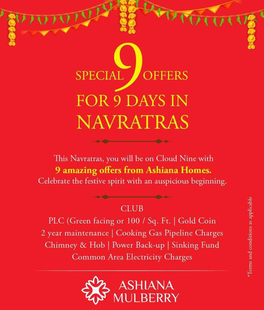 Avail special 9 offer for 9 days in Navratras at Ashiana Mulberry, Sohna